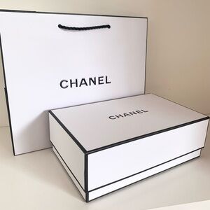 Chanel box and shopping bag gift set
